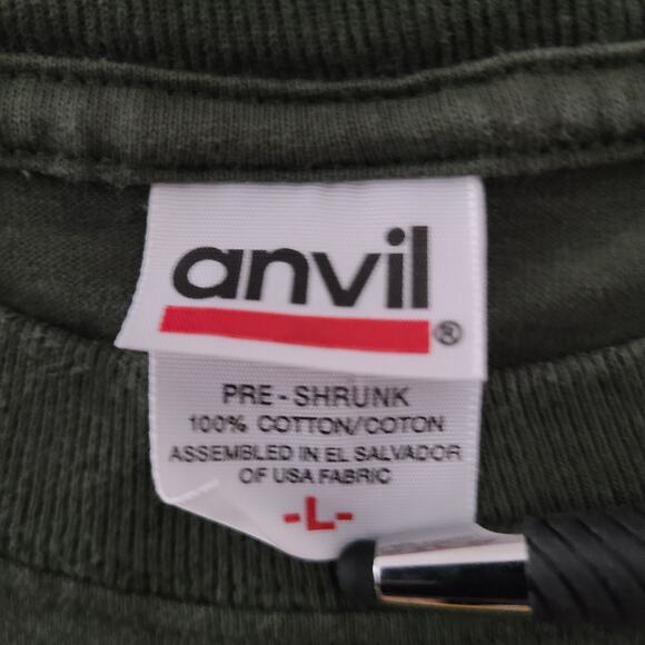 Y2K Combat Elite WWII Paratroopers Mens Large Military Green Promo Anvil Shirt - Picture 5 of 8